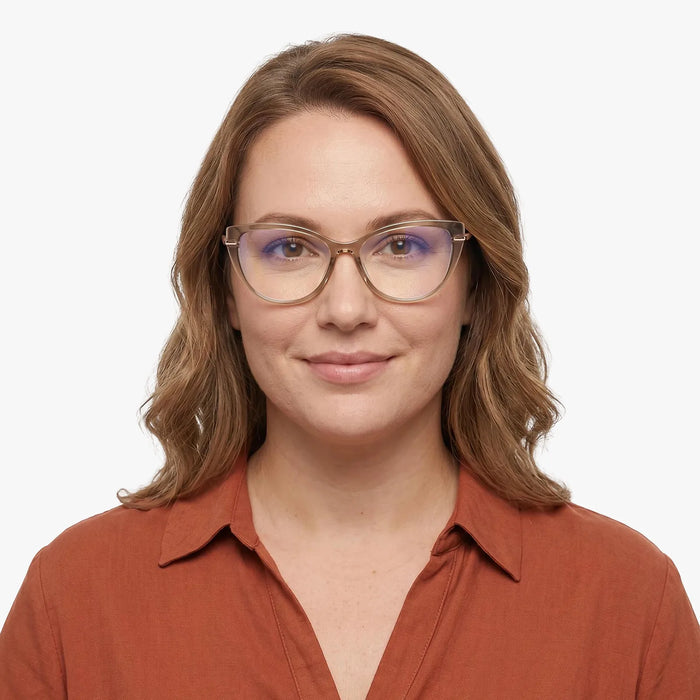 Eydology Juliet Crystal Brown Glasses 4