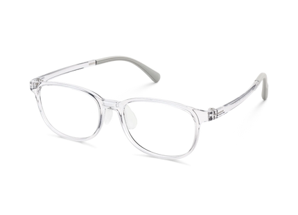 Eydology Kailynn Light Grey Square Kids Glasses 3