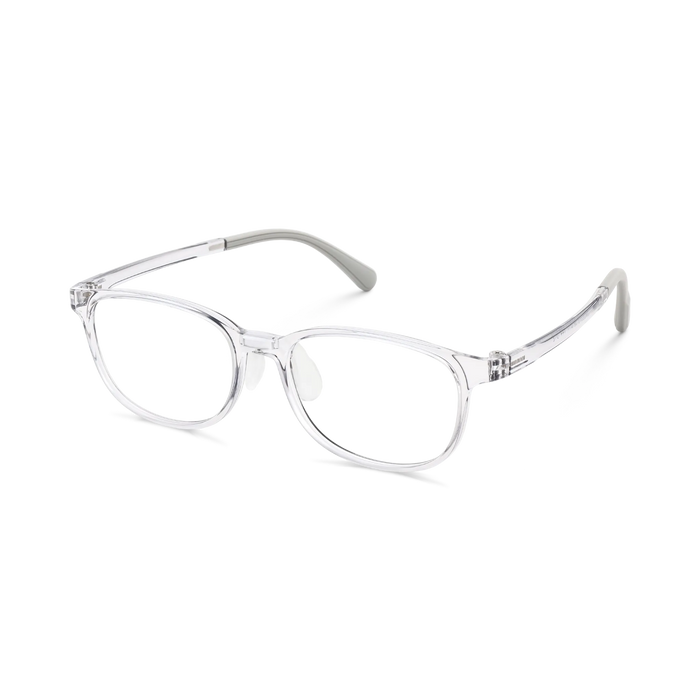 Eydology Kailynn Light Grey Square Kids Glasses 3