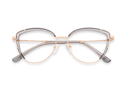 Eydology Kairi Transparent Grey/Rose Gold Glasses 1