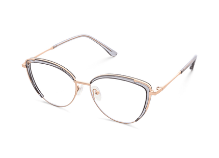 Eydology Kairi Transparent Grey/Rose Gold Glasses 3