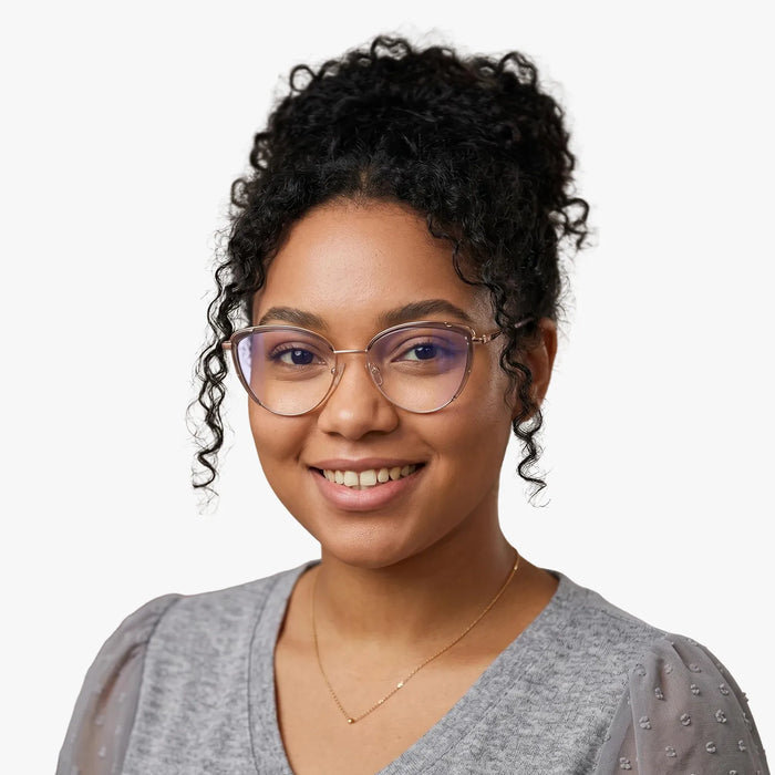 Eydology Kairi Transparent Grey/Rose Gold Glasses 3
