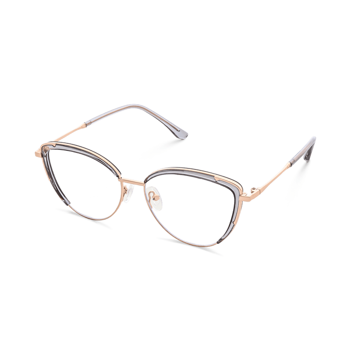 Eydology Kairi Transparent Grey/Rose Gold Glasses 5