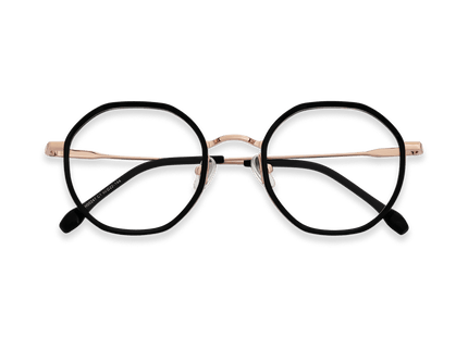 Eydology Kamiyah Black/Rose Gold Glasses 1