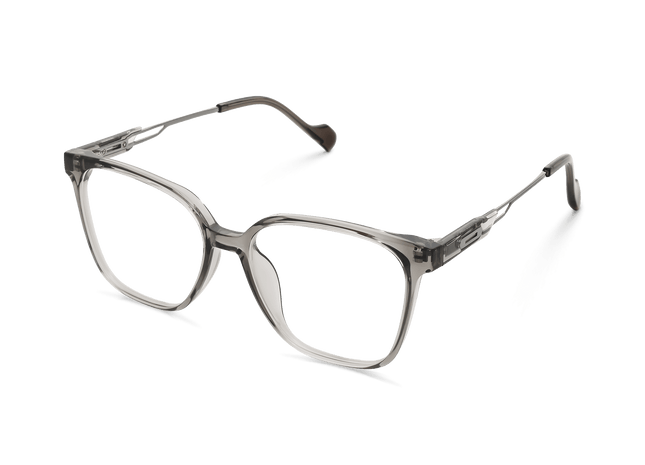 Eydology Karla Clear Dark Brown Grey/Light Gun Glasses 3