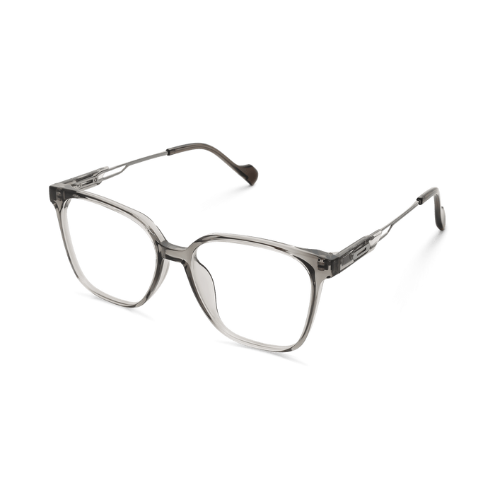 Eydology Karla Clear Dark Brown Grey/Light Gun Glasses 3