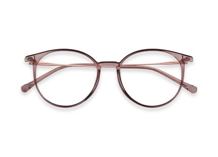 Eydology Kashton Clear Grey Pink/Rose Gold Glasses 1