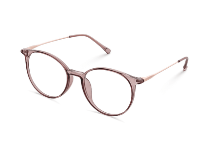 Eydology Kashton Clear Grey Pink/Rose Gold Glasses 3