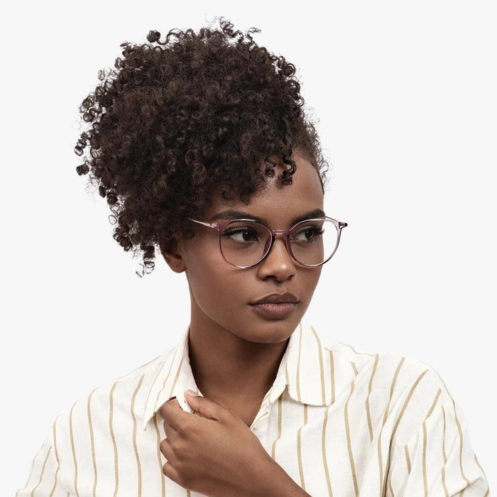 Eydology Kashton Clear Grey Pink/Rose Gold Glasses 4
