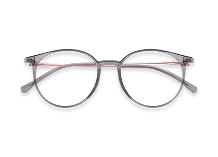 Eydology Kashton Clear Grey Purple/Rose Gold Glasses 1