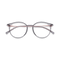 Eydology Kashton Clear Grey Purple/Rose Gold Glasses 1