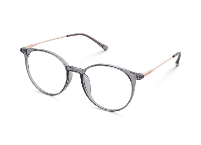 Eydology Kashton Clear Grey Purple/Rose Gold Glasses 5
