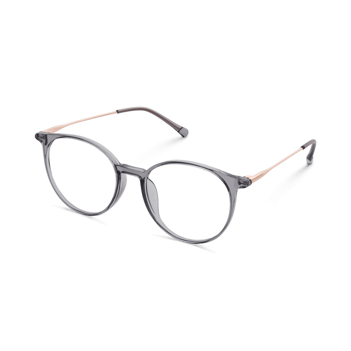 Eydology Kashton Clear Grey Purple/Rose Gold Glasses 5