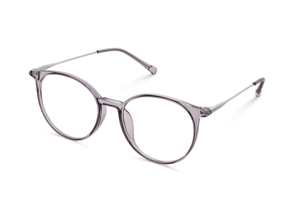 Eydology Kashton Clear Purple/Silver Glasses 3