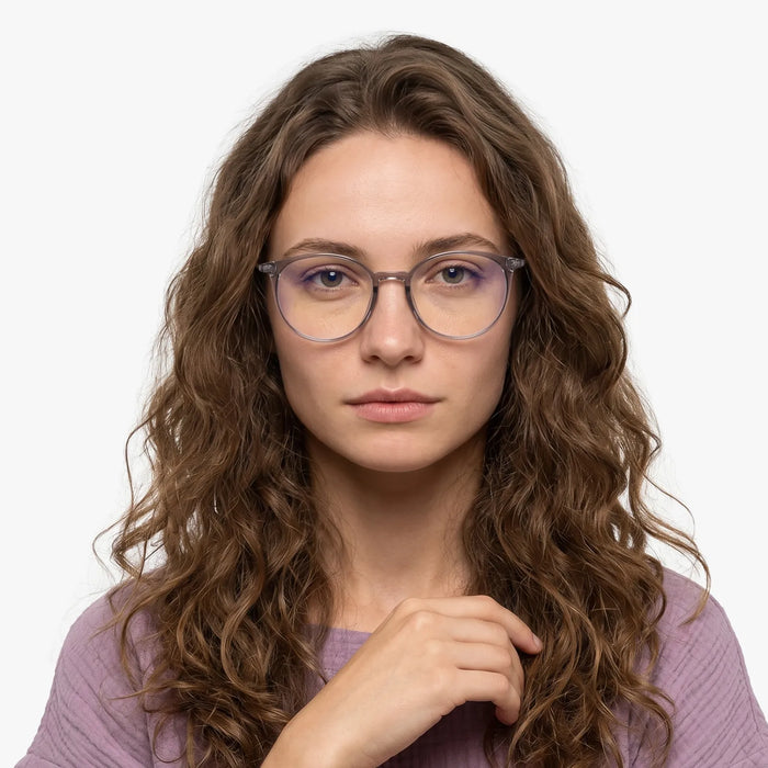 Eydology Kashton Clear Purple/Silver Glasses 3