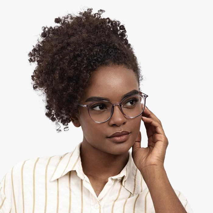 Eydology Kashton Clear Purple/Silver Glasses 4