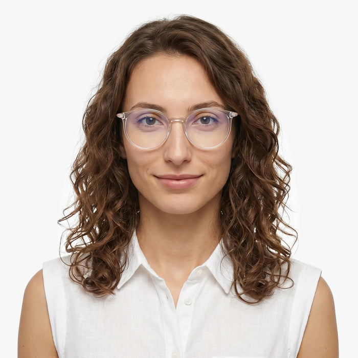 Eydology Kashton Clear White/Rose Gold Glasses 3