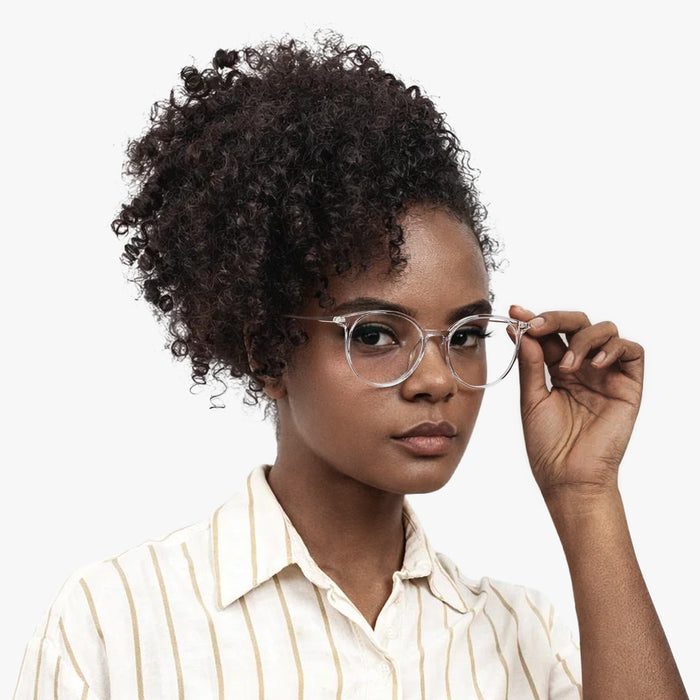 Eydology Kashton Clear White/Rose Gold Glasses 4