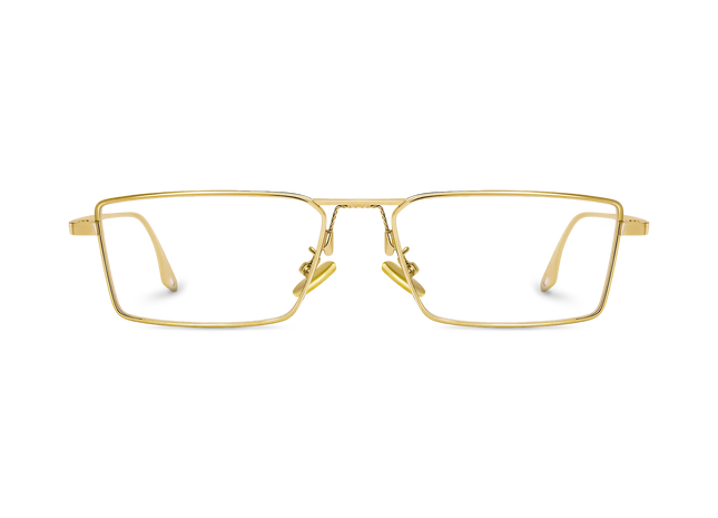 Eydology Kiara Gold Rectangle Eyeglasses 2
