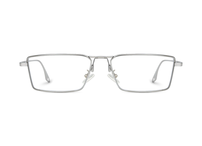 Eydology Kiara Silver Rectangle Eyeglasses 2