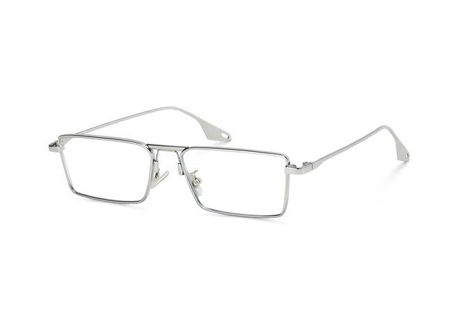 Eydology Kiara Silver Rectangle Eyeglasses 3