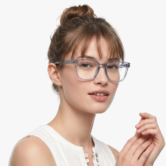 Eydology Knox Transparent Grey Glasses 3