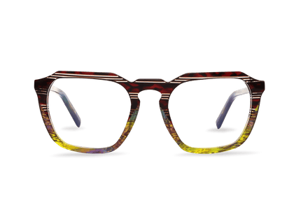 Eydology Korbin Red Green Stripes Glasses 1