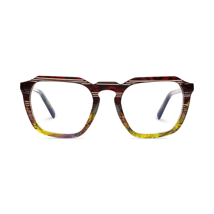 Eydology Korbin Red Green Stripes Glasses 1