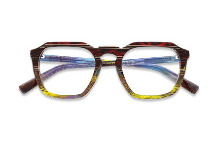Eydology Korbin Red Green Stripes Glasses 3