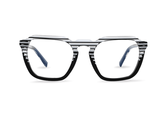 Eydology Korbin White Stripes Eyewear 1