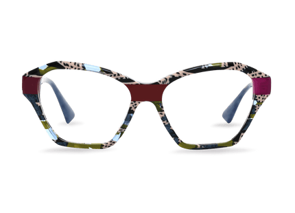 Eydology Kori Beige Stripes Glasses 1