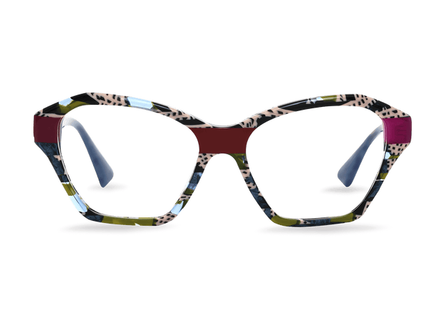 Eydology Kori Beige Stripes Glasses 1