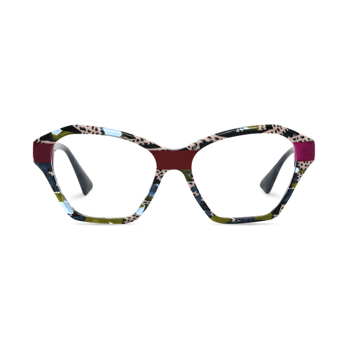 Eydology Kori Beige Stripes Glasses 1