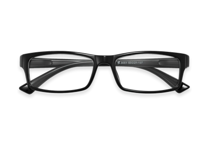 Eydology Krista Black Rectangle Glasses 1