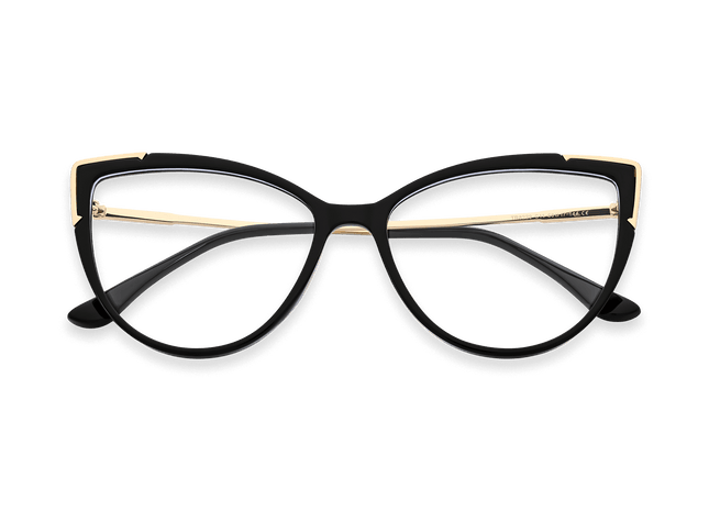 Eydology Kyra Black/Gold Glasses 1