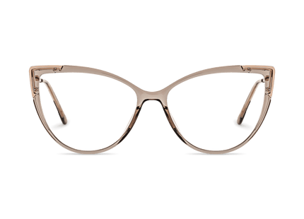 Eydology Kyra Transparent Light Brown/Rose Gold Glasses 2