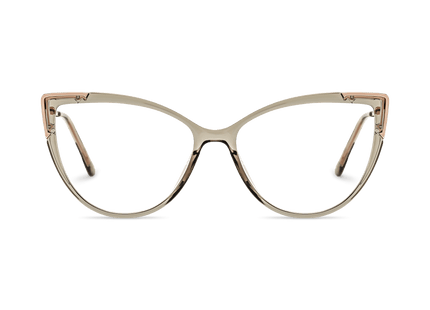Eydology Kyra Transparent Light Green/Rose Gold Glasses 2