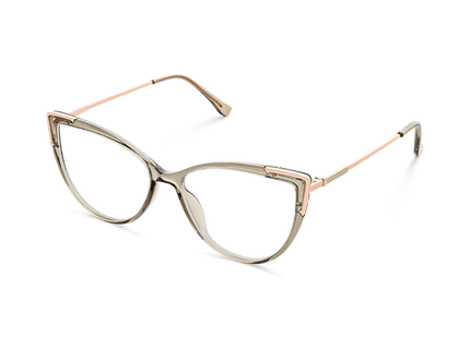 Eydology Kyra Transparent Light Green/Rose Gold Glasses 3