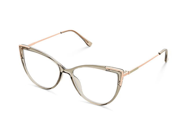 Eydology Kyra Transparent Light Green/Rose Gold Glasses 3
