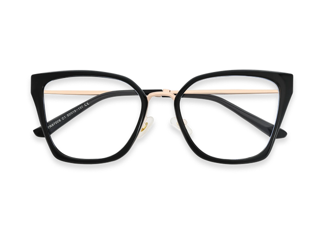 Eydology Lainey Gold/Black Glasses 1