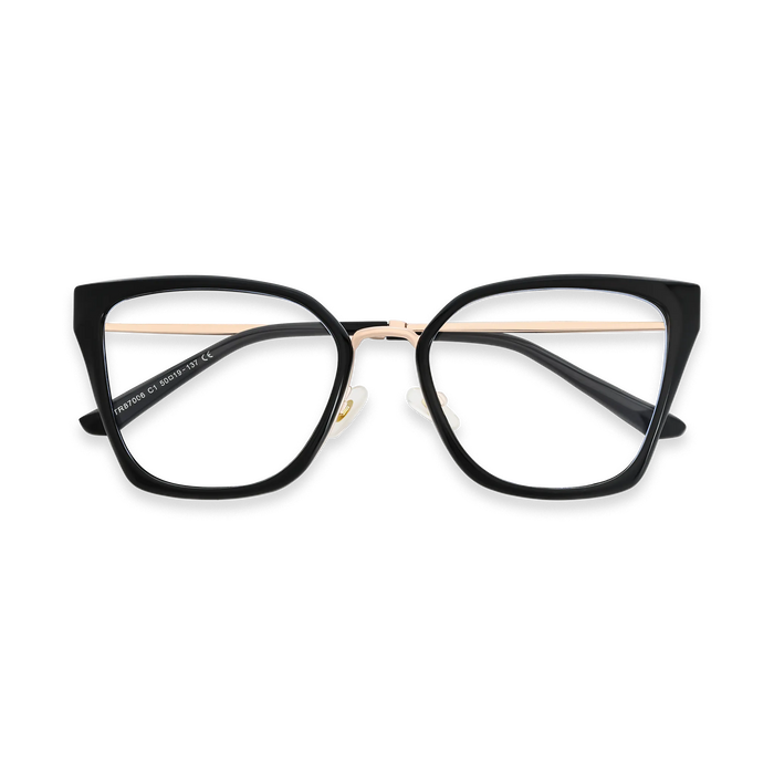 Eydology Lainey Gold/Black Glasses 1