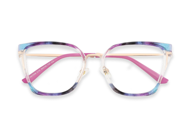 Eydology Lainey Gold/Blue Purple Glasses 1