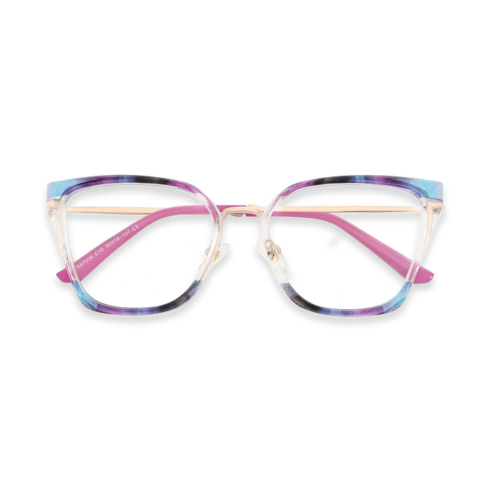 Eydology Lainey Gold/Blue Purple Glasses 1