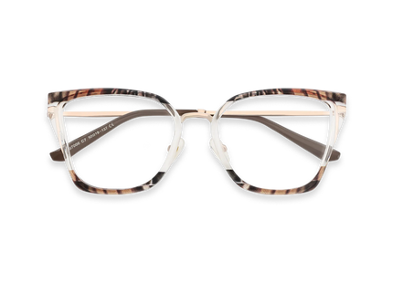 Eydology Lainey Gold/Brown Stripes Glasses 1