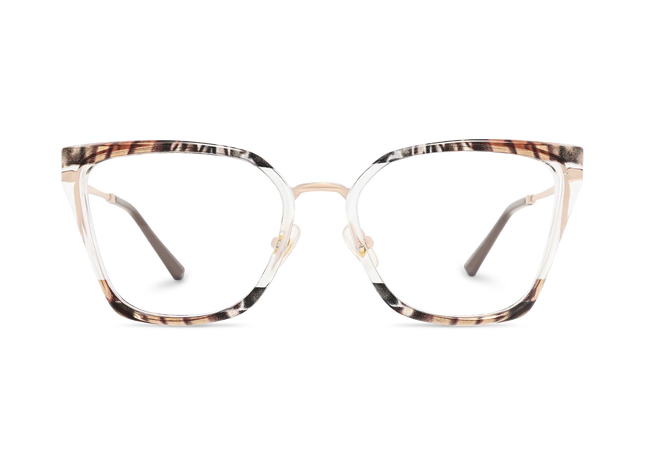 Eydology Lainey Gold/Brown Stripes Glasses 2