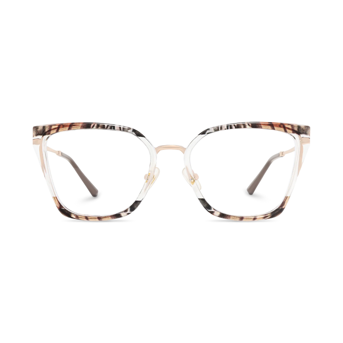 Eydology Lainey Gold/Brown Stripes Glasses 2