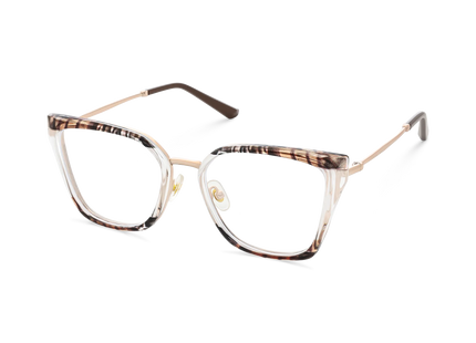 Eydology Lainey Gold/Brown Stripes Glasses 3
