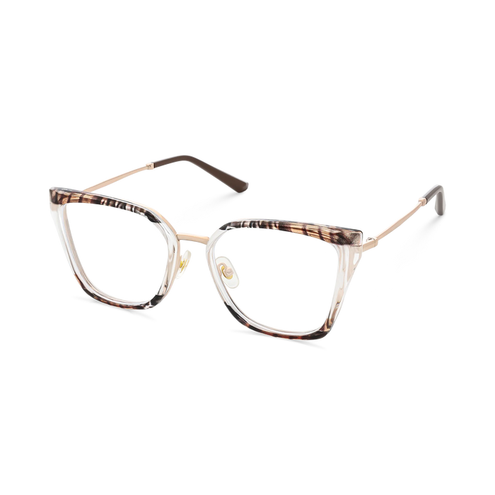 Eydology Lainey Gold/Brown Stripes Glasses 3