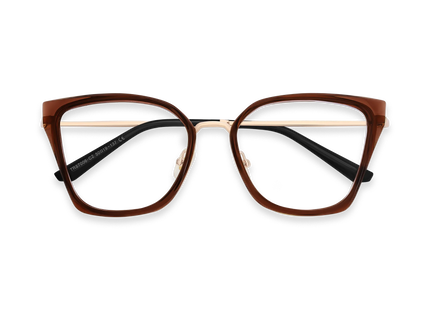 Eydology Lainey Gold/Crystal Brown Glasses 1