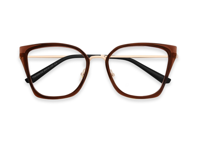 Eydology Lainey Gold/Crystal Brown Glasses 1